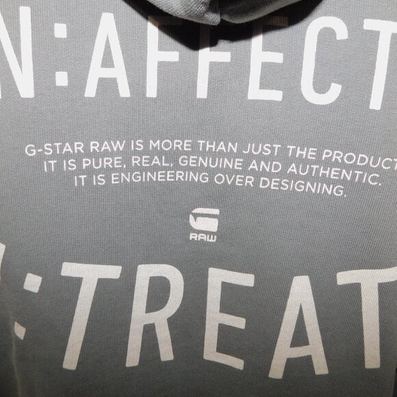 G Star Raw Mens XL Gray Full Zip Hoodie Unaffected Untreated Thunderbolt - Picture 11 of 11